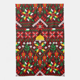 Palestina Tatreez Traditional Embrodery Kökshandduk