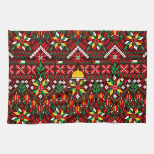 Palestina Tatreez Traditional Embrodery Kökshandduk