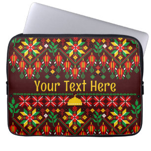 Palestina Tatreez Traditional Embrodery Laptop Fodral