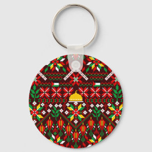 Palestina Tatreez Traditional Embrodery Nyckelring