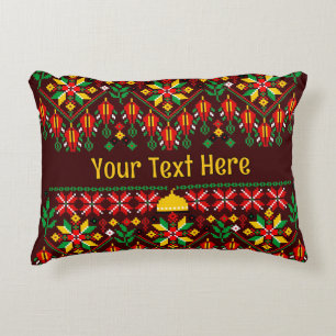 Palestina Tatreez Traditional Embrodery Prydnadskudde