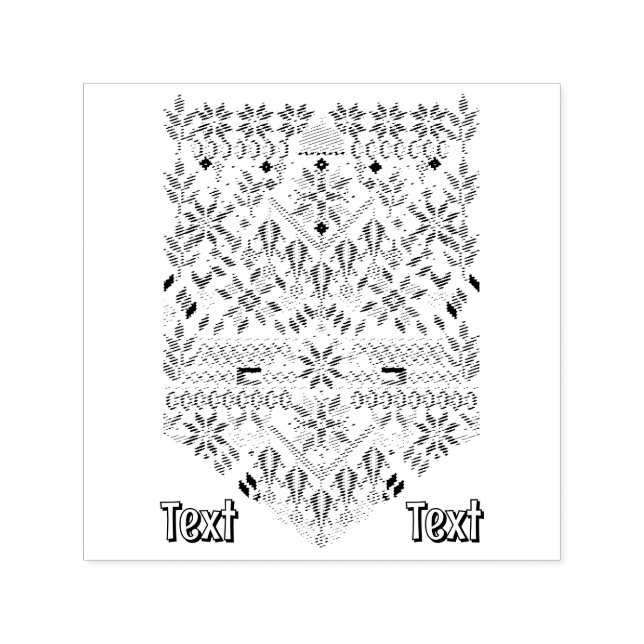 Palestina Tatreez Traditional Embrodery Självfärgande Stämpel (Design)