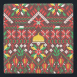 Palestina Tatreez Traditional Embrodery Stenunderlägg<br><div class="desc">Tatreez är en form av traditionell palestinsk broderi. Tatreez, som betyder "broderier" på arabiska, används för att hänvisa till det traditionella stil av broderier som praktiseras i palestinska och palestinska diasporasamhällen. Contemporaryn är ofta från 1800-talet. Stil i kor-stygn brodery som kallas fallaḥ i har praktiserats bland arabsamfunden i Medelhavsområdet i...</div>