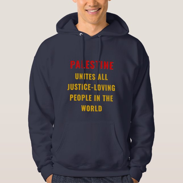 Palestina Unites Hoodie | Aktivism för humana Höge (Framsida)