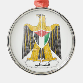 Palestina vapensköld julgransprydnad metall
