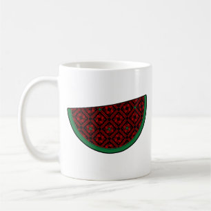 Palestina - vattenmelon Embroidery red tatuering Kaffemugg