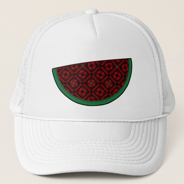 Palestina - vattenmelon Embroidery red tatuering Keps (Framsida)