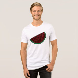 Palestina - vattenmelon Embroidery red tatuering T Shirt
