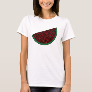 Palestina - vattenmelon Embroidery red tatuering T Shirt