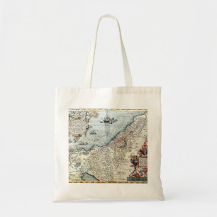Palestina vintage kartbild tygkasse