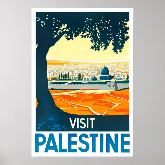 Palestina vintage resor poster (Framsidan)