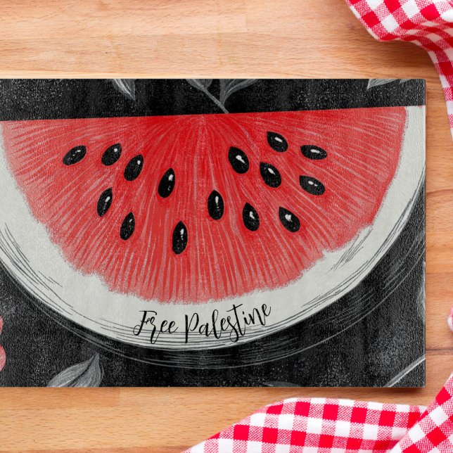 Palestina Watermelon (Free Palestine Watermelon Cutting Board)