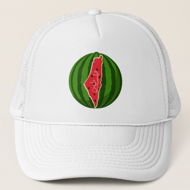 Palestina Watermelon Flagga Karta. Fria palestinie Keps (Framsida)