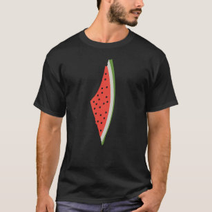 Palestina Watermelon Flagga Karta. Fria palestinie T Shirt