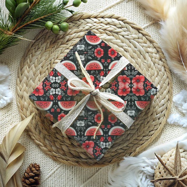 Palestina Watermelon Presentpapper (Free Palestine Watermelon Wrapping Paper )