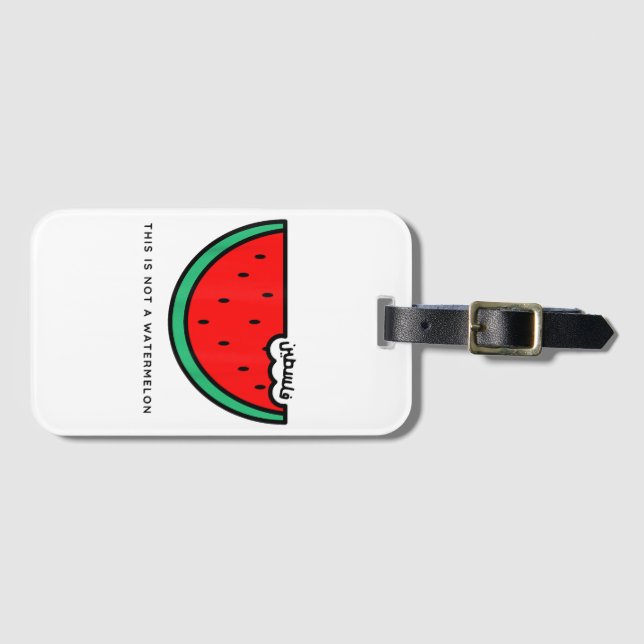 Palestinainsamlingen "Detta är inte en vattenmelon Bagagebricka (Framsida horisontal)