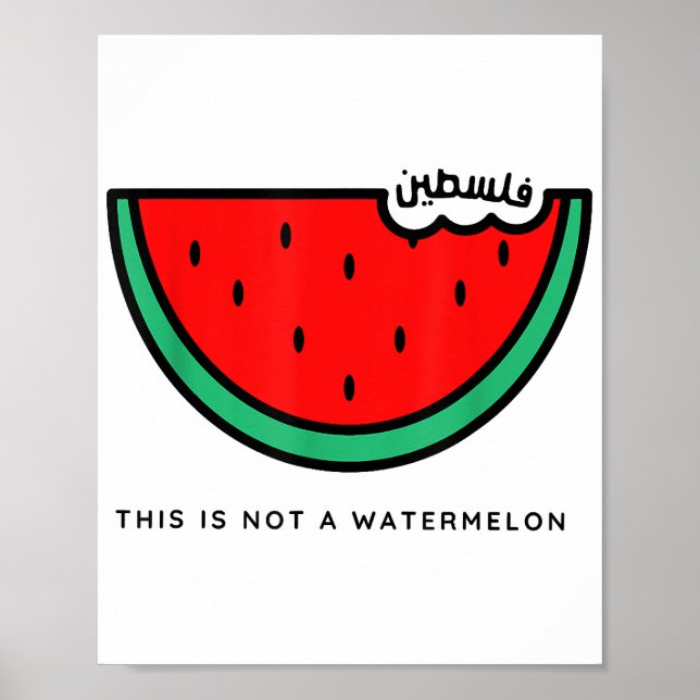 Palestinainsamlingen "Detta är inte en vattenmelon Poster (Framsidan)