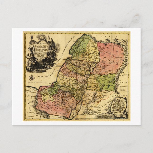 PalestinaPanoramisk kartaPalestina 4 Vykort (Framsida)