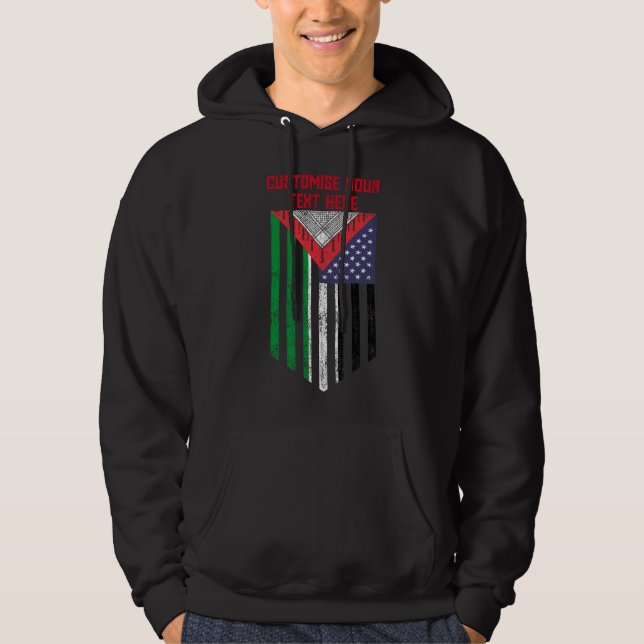 Palestinas amerikanska flagga - Spara Palestina Hoodie (Framsida)