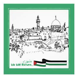 Palestinas arv och hopp: Vi kommer att återvända Fototryck