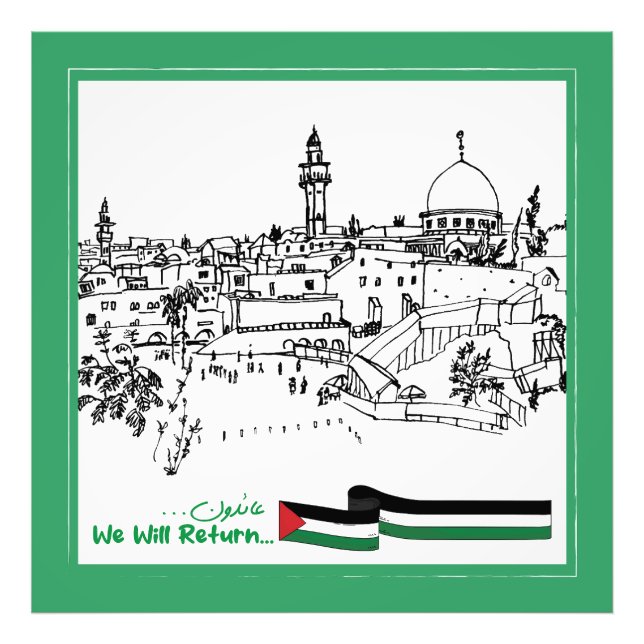Palestinas arv och hopp: Vi kommer att återvända Fototryck (Framsidan)
