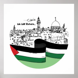Palestinas arv och hopp: Vi kommer att återvända Poster