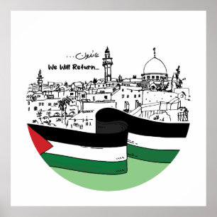 Palestinas arv och hopp: Vi kommer att återvända Poster
