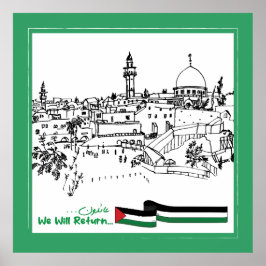 Palestinas arv och hopp: Vi kommer att återvända Poster