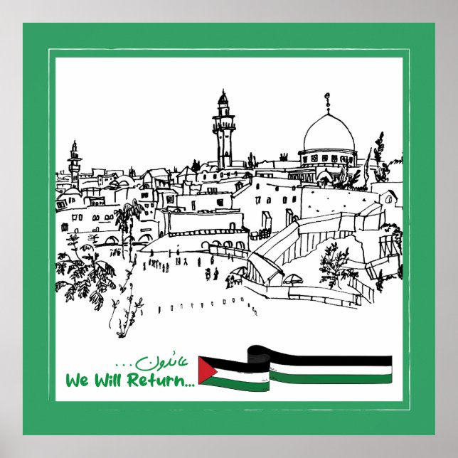 Palestinas arv och hopp: Vi kommer att återvända Poster (Framsidan)
