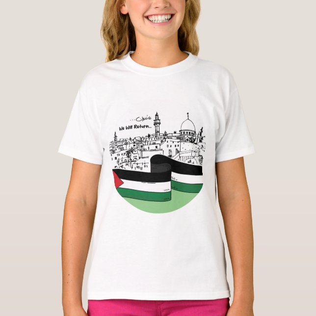 Palestinas arv och hopp: Vi kommer att återvända T Shirt (Framsida)