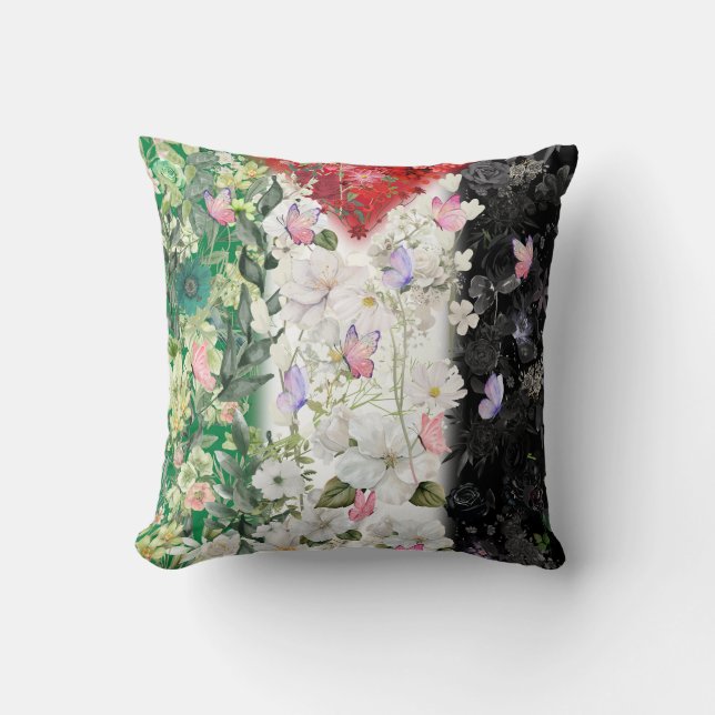 Palestinas enklaste sjö med Keffiyeh Scarf Kudde (Framsida)