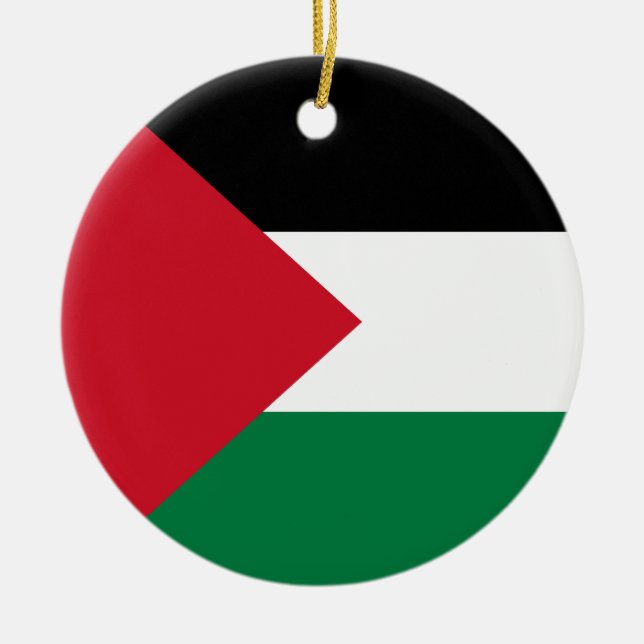 Palestinas flagga julgransprydnad keramik (Framsidan)