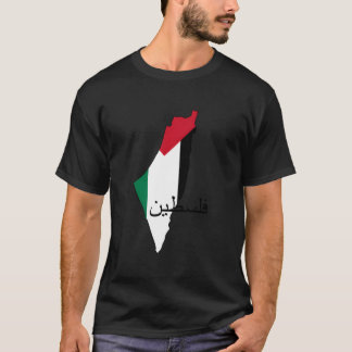 Palestinas flagga och karta t shirt