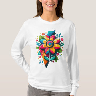 Palestinas Flagga, Palestinas frihet, blomsterkons T Shirt