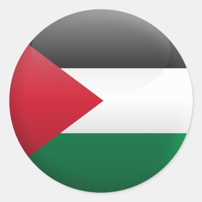 Palestinas flagga runt klistermärke (Framsida)