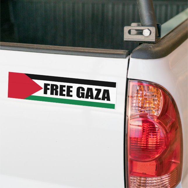 Palestinas flagga, Spara Gaza, fritt Gaza Bildekal (På lastbil)