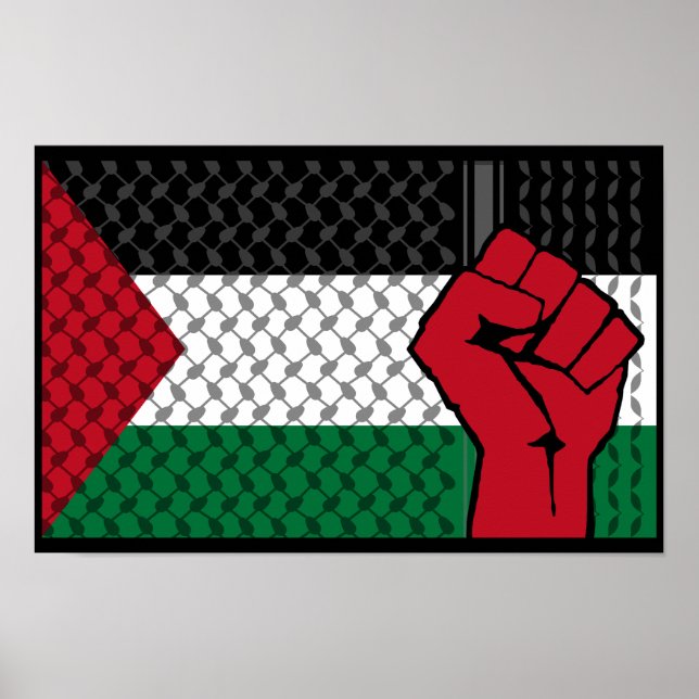 Palestinas flagga, Spara Gaza, fritt Gaza Poster (Framsidan)