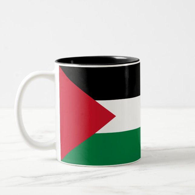 Palestinas flagga Två-Tonad mugg (Vänster)
