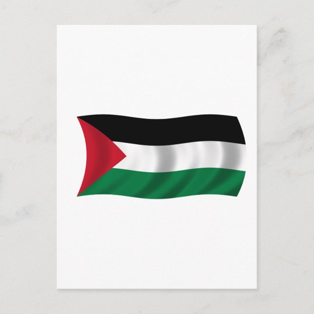 Palestinas flagga vykort (Framsida)