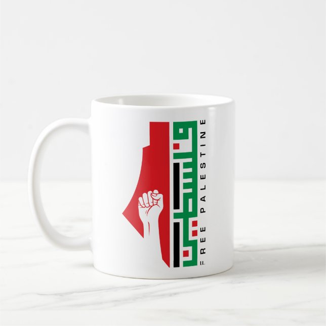 Palestinas fria arabiska motståndsstat Karta - blk Kaffemugg (Vänster)