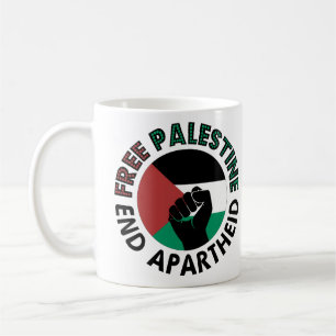 Palestinas fria Flagga för att få slut på apart Kaffemugg