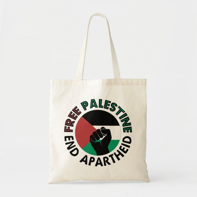 Palestinas fria Flagga för att få slut på aparthei Tygkasse (Framsidan)