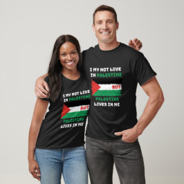 Palestinas fria Flagga lever i mig.t-shirt T Shirt