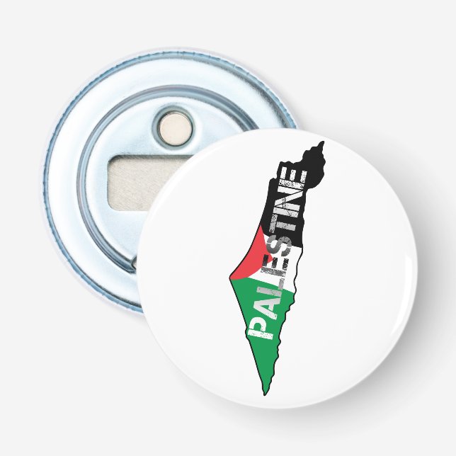 Palestinas fria Flagga på Palestina Karta Flasköppnare (Framsidan)