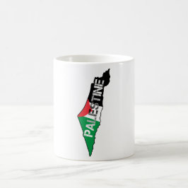 Palestinas fria Flagga på Palestina Karta Kaffemugg
