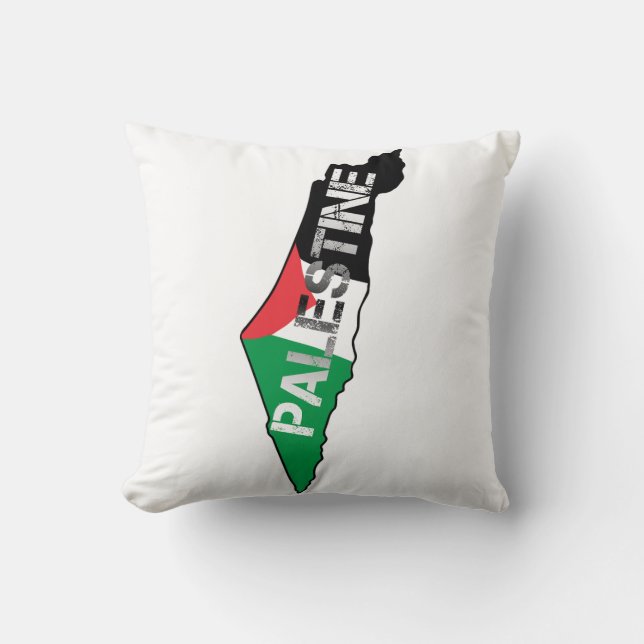 Palestinas fria Flagga på Palestina Karta Kudde (Framsida)