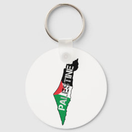 Palestinas fria Flagga på Palestina Karta Nyckelring