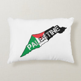 Palestinas fria Flagga på Palestina Karta Prydnadskudde