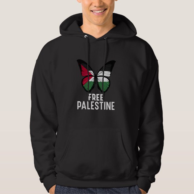 Palestinas fria Flagga Spara Gaza Palestina Bu Hoodie (Framsida)