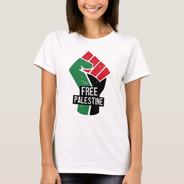 Palestinas fria flagga t shirt (Framsida)